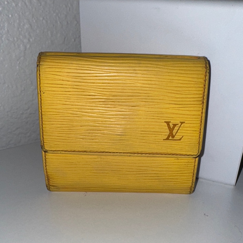 Louis Vuitton Mustard Yellow Epi Leather Wallet